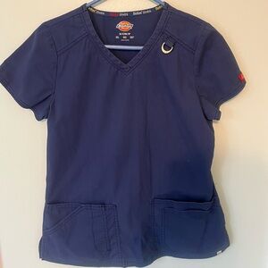 Women’s Dickies Navy Blue V-Neck Scrub Top, size S